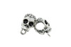 Silver Plated 8.75x16.75mm Skull Bail