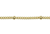 Gold Plated 2mm Satellite Curb Chain - Sold By 6 inches