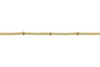 Gold Plated 2mm Satellite Curb Chain - Sold By 6 inches