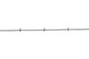 Silver 2mm Satellite Curb Chain - Sold By 6 inches