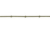 Antique Brass 2mm Satellite Curb Chain - Sold By 6 inches