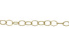 Satin Hamilton Gold 6x5mm Oval Cable Chain - Sold By 6 inches