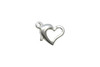 Sterling Silver 9.5x8mm Heart Clasp