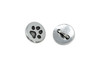 Silver Plated 12x12mm Small Paw Button