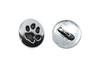Silver Plated 12x12mm Small Paw Button