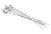 Sterling Silver 2" Long 24 Gauge 3 Ball End Head Pins - 10 Pieces