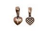 Copper Plated 10x19.25mm Heart Glue-on Pad