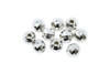 Sterling Silver Polished 5mm Mirror Beads - 10 Pieces