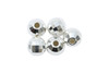 Sterling Silver Polished 7mm Mirror Beads - 5 Pieces