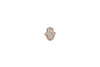 Rose Gold Plated Micro Pave 8x9mm Hamsa Hand Bead