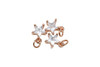 Rose Gold Plated Micro Pave 8mm Star Charm