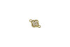 Gold Plated Micro Pave 8mm Quatrefoil Connector