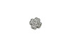 Silver Shamrock 10mm Micro Pave 3 Hole Bead