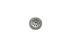 Silver 10x5mm Micro Pave Rondel Bead