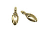 Gold Plated 9.1x24.7mm Lotus Petal Spacer Charm