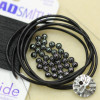 Hematite Single Leather Wrap Bracelet Kit