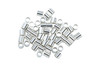 Sterling Silver 2x2mm Crimps - 50 Pieces