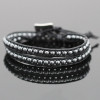Hematite Double Leather Wrap Bracelet Kit