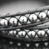 Hematite Double Leather Wrap Bracelet Kit