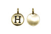 H Alphabet Charm - Gold Plated