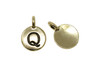 Q Alphabet Charm - Gold Plated