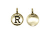 Gold Plated 11.6x16.6mm R Alphabet Charm