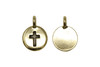 Gold Plated 11.6x16.6mm Cross Charm