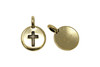 Gold Plated 11.6x16.6mm Cross Charm