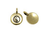 Gold Plated 11.6x16.6mm Yin Yang Charm