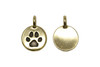 Gold Plated 11.6x16.6mm Paw Charm