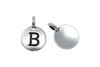 Silver Plated 11.6x16.6mm B Alphabet Charm