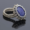 Bezeled Beaded Ring Kit - Lapis Lazuli