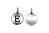 Silver Plated 11.6x16.6mm E Alphabet Charm