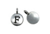 Silver Plated 11.6x16.6mm F Alphabet Charm