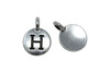 Silver Plated 11.6x16.6mm H Alphabet Charm