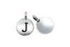 J Alphabet Charm - Silver Plated