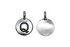 Silver Plated 11.6x16.6mm Q Alphabet Charm