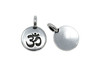 Silver Plated 11.6x16.6mm Om Charm