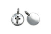 Silver Plated 11.6x16.6mm Cross Charm