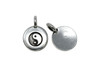 Silver Plated 11.6x16.6mm Yin Yang Charm