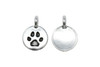 Silver Plated 11.6x16.6mm Paw Charm