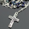 Wire Wrapped Rosary Kit - Silver & Navy