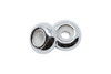Silicone Rondel Bead - 8x4mm Silver