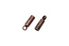 Antique Copper 1mm Glue In End Cap - 2 Pair