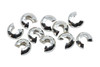 Silver Plated 4mm Crimp Covers - 10 Pieces