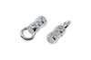 Silver Plated 2mm Leather Crimp End - 2 pairs