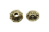 Gold Plated 10mm Large Hole Oasis Bead