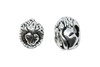 Silver Plated 8.75x11.5mm Lion Euro Bead
