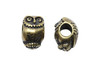 Brass Plated 8.5x12mm Owl Euro Bead