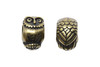 Brass Plated 8.5x12mm Owl Euro Bead